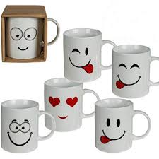 Personalizing unique gifts like travel mugs, coffee cups and water bottles help your loved ones stay hydrated, reduce their reliance on single use vessels and reminds them of the faces that love them the most. Homezone Set Of 6 White Funny Faces Emoji Tea Coffee Mugs Cups Novelty Home Office Gift Hot Chocolate Drinking Mugs 6 Buy Online In Angola At Angola Desertcart Com Productid 104306746