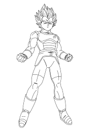 El dibujo vegeta de dragon ball para colorear. Vegeta In Dragon Ball Z Coloring Page Anime Coloring Pages