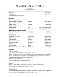 Theater and film / tv, and list your acting credit by most major role first. Musical Theatre Resume Template Technology Gadget And News Decdeg