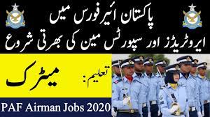 Join Paf As Airman Pakistan Air Force Jobs 2020 Matric Base Paf Jobs July 2020 Apply Online Air Force Jobs Airman Latest Jobs In Pakistan
