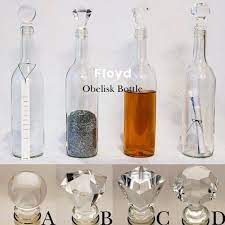 ガラスボトル アンティーク ガラス ボトル ビン 瓶 調味料容器 インテリア 雑貨 ディスプレイ ガラス瓶 ふた付き かわいい キッチン雑貨 メッセージボトル おしゃれ ストッパーセット obelisk bottle a b c d floyd シーズニングボトル 楽ギフ 包 瓶 おしゃれ