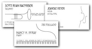 Transparent business cards idea for musicians source. Business Cards Cornucopia Creations