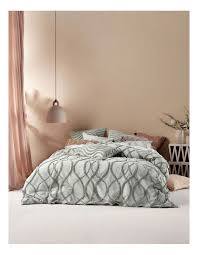 Linen House Amadora Quilt Cover Set In Smoke Myer