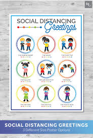 Social Distancing Greetings Poster Etsy Greeting Poster Teacher Welcome Letters Greetings