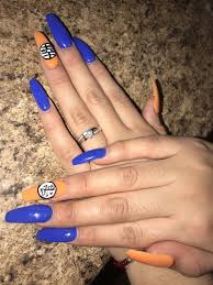 Dragon Ball Z Inspired Nails Anime Nails Dragon Nails Acrylic Nails Stiletto