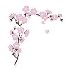 Printemps de fleurs de cerisier et de fleurs roses sur fond brun papier grunge. Fleur De Cerisier Dessin Fleur De Cerisier Tatouage Fleur De Cerisier