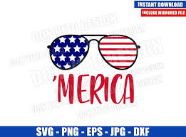Download Merica Sunglasses Flag Svg Dxf Png Patriotic America United States Cut