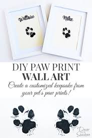 Diy Paw Print Wall Art Decor By The Seashore Diy Dog Stuff Pet Paw Print Dog Paw Print