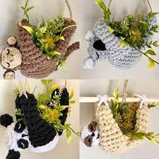 Cute Hanging Animal S To Hang Your Plants Mademesmile Crochet Decoration Crochet Plant Hanger Crochet Plant