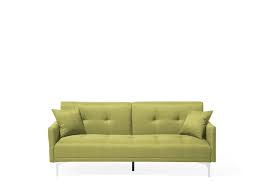 Découvrez cette sélection de canapé lit pour transformer facilement votre salon en un mélange coton et lin pour ce canapé convertible scandinave aux ligne simples et classiques. Canape Convertible 3 Places En Tissu Vert Lucan Beliani Fr