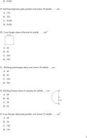 Berdasarkan bangun datar yang kamu temukan pada ahli matematika meneliti bahwa bentuk segi enam adalah bentuk geometris yang paling sesuai untuk. Luas Dan Keliling Bangun Datar 1 Soal Kelas 6 Sd 1 Rumus Luas Persegi Panjang Adalah A B C D Pdf Free Download