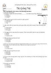 English Worksheet The Giving Tree The Giving Tree Lesson Plans Teaching Strategies