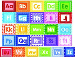 Alphabet Chart In Rainbow Colors For Back To School