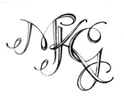 Add a beautiful monogram with the first letter of your last name to your front door, or make it look like beautiful butterflies are flying through your back door. Stationery Font For A Monogram Tattoo This Is Absolutely Gorgeous And Exactly What I Want Monogram Tattoo Monogram Tattoo Initials Kids Initial Tattoos