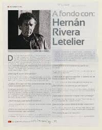 A fondo con Hernán Rivera Letelier [Entrevista] [Articulo] Hernán Rivera  Letelier.