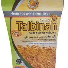 Talbinah dari tepung biji gandum utuh tidak beresiko untuk dikonsumsi penderita diabetes melitus, hal ini berbeda dengna tepung gandum olahan yang putih. Bubur Talbinah Home Facebook