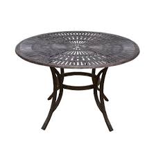 Or, embrace a bistro feeling with taller round outdoor dining tables. 48 In Patio Dining Tables Patio Tables The Home Depot