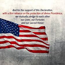 And For The Support Of This Declaration With A Firm Reliance On The Protection Of Divine Providenc 4th Of July Images Happy 4 Of July Independence Day Message