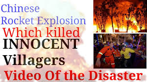 The same type of rocket crashed into west africa and the atlantic ocean in may 2020, possibly damaging an inhabited village. Chinese Rocket Explosion Video Killed More Than 500 Innocent Villagers Youtube