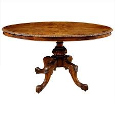 English Tilt Top Center Pedestal Table In Walnut Burl Walnut C 1840 Pedestal Table Walnut Side Tables Antique Dining Tables