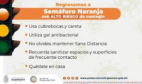 Proteccioncivil Gro En Twitter Guerrero Se Encuentra En Color Naranja Del Semaforo De Alerta Epidemiologica Lo Que Significa Que Permanecemos En Una Etapa De Alto Riesgo De Contagio De Covid 19 Extrema Medidas De