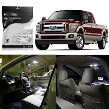 Partsam White Interior Led Light Package Kit Replacement Bulbs Compatible With Ford F 250 F 350 F 450 2005 2012 8 Pieces