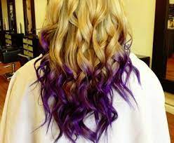 Purple Dipped Hair Dye Tips Hair Hair Styles