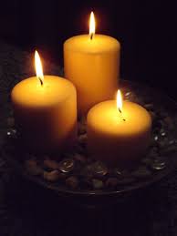 3 Lit Candles Candle Glow Candle Light Room Oil Candles