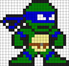 Leo Tmnt Kandi Pattern Pixel Art Grid Minecraft Pixel Art Pixel Art