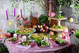 Buffet Table Settings Buffet Table Set Design Easter Buffet Table Easter Brunch Table Easter Buffet