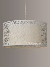John Lewis Partners Meadow Fretwork Shade Ceiling Light Grey White Ceiling Lights Living Room Lamp Shades Lounge Lighting