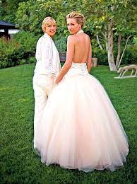 Style Fashion It S A Jaime Thing Page 32 Ellen And Portia Wedding Celebrity Wedding Dresses Celebrity Bride