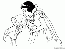 Download dopey coloring pages and use any clip art,coloring,png graphics in your website, document or presentation. Coloring Page Snow White And Dopey