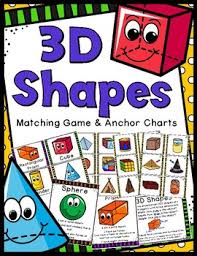 3d shapes game and anchor charts 40 task cards