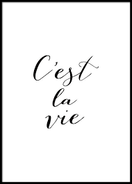 C Est La Vie Poster Franzosische Zitate Franzosische Spruche Poster Zitate