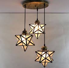 Round Base Light Crystal Glass Star Chandelier Iron 3 Head Pendant Lamp Fixtures Haidy Modern Star Pendant Lamp Star Chandelier Star Pendant Lighting