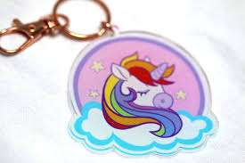 Unicorn Acrylic Keychain - Etsy Australia