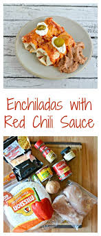 Enchiladas With Red Chili Sauce Recipe Red Chili Sauce Mexican Food Recipes Enchiladas Chili Sauce