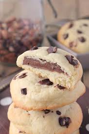 Cookies Pepites De Chocolat Coeur Fondant A La Pate A Tartiner Chocociframboise Le Blog Pepite Chocolat Cookies Recette Cookies Pepite Chocolat