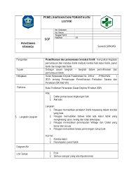 Revisi tanggal terbit halaman dr. 8 5 1 2 Sop Pemeliharaan Dan Pemantauan Listrik