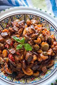 Caponata Sicilian Eggplant Salad Recipe Sicilian Recipes Italian Recipes Authentic Eggplant Caponata