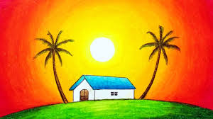 With more than nbdrawing coloring pages nature, you can have fun and relax by coloring drawings to suit all tastes. How To Draw Easy Scenery Of Beautiful Sunset Simple Nature Scenery Drawing Youtube