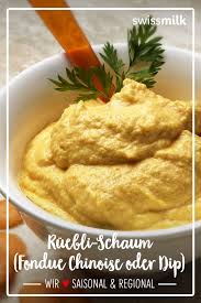 Ruebli Schaum Fondue Chinoise Oder Dip Rezept Swissmilk Rezept Fondue Rezepte Kasefondue Rezept