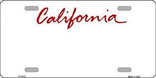 Make your own template license plates with zazzle. California Blank License Plate
