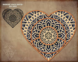 Download Heart Mandala Svg Etsy