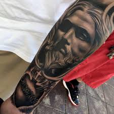 Mulpix Amazing Artist Ethan Gozum Ebone Capone Awesome Bernini Jesus Sacred Heart Forearm Tattoo Close Up Art Spotlight Sacred Tattoo Tattoos Jesus Tattoo