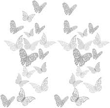She will be delighted to see her name on it and allow her to personalize her. Amazon Com Senkary 72 Pieces 3 Sizes 3 Styles Silver 3d Butterfly Wall Stickers Wall Decorations Removable Metallic Paper Decals For Home Kids Bedroom Nursery Decor Home Kitchen