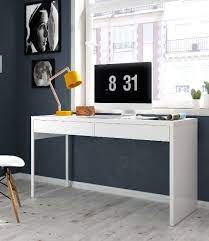 White Gloss Bedroom Desk With Drawers Furniture Factor