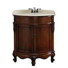 Double sink bathroom vanity cabinets are often mounted one above the other with space left for towels (and bottle traps) between. Clearance Bathroom Vanities Bath The Home Depot