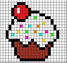 Hama Perler Beads Pattern Design Creation Kawaii Cute Cupcake Sprinkles Perler Bead Disney Hama Beads Animals Perler Bead Art